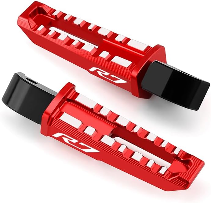 Motorcycle Rear Foot Pegs Passenger Rest Pedal For yzf R7 YZF-R7 YZFR7 2022 2023 2024 2025 Accessories (red)