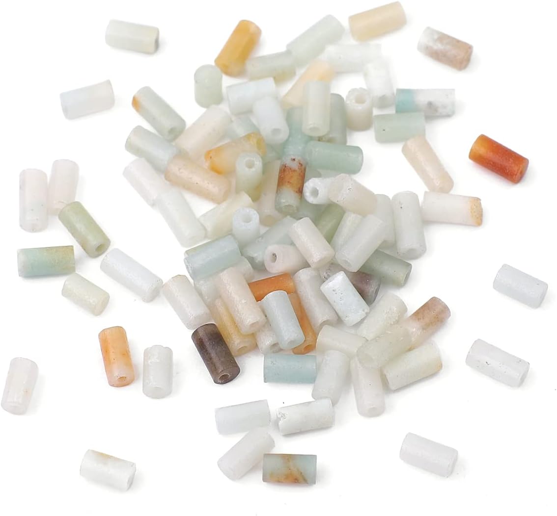 Natural Amazonite Tube Beads Cylinder 2x4mm 38cm/Strand Stone Beads for Jewelry Making - Image 4