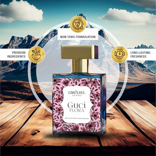 Image of Carousel Aroma Guci Flora Perfume Unisex Eau De Parfume | Elegant Fragrance Perfume For men & women| Long-Lasting Floral Perfume | Eau De Perfume 50ML