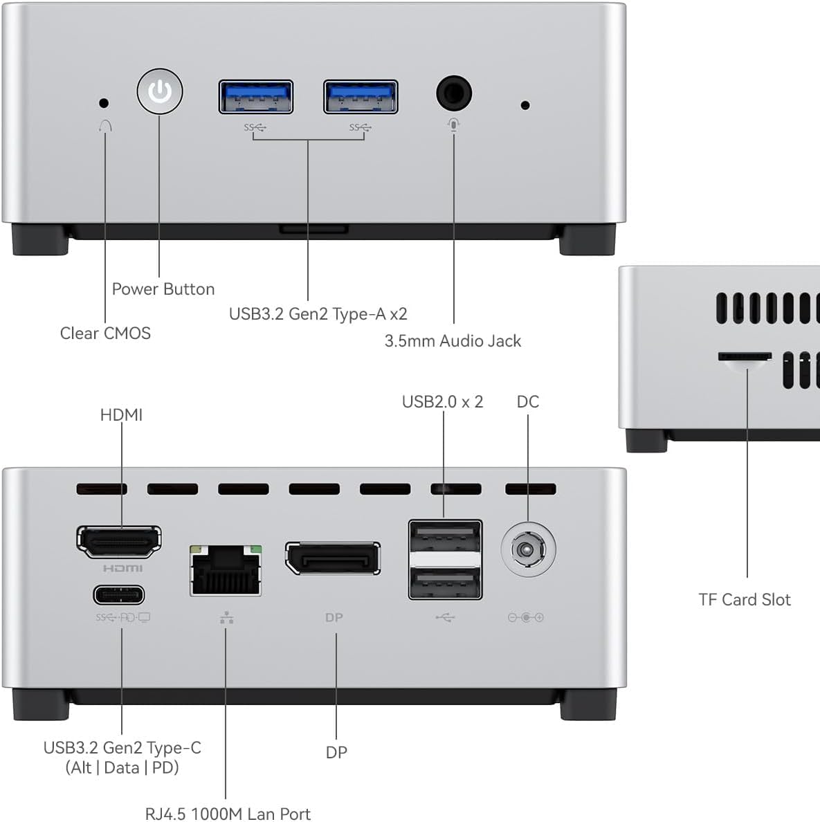 MINIS FORUM UN100L ミニPC 事務用】Minisforum UN100PミニPC‐Intel® N100