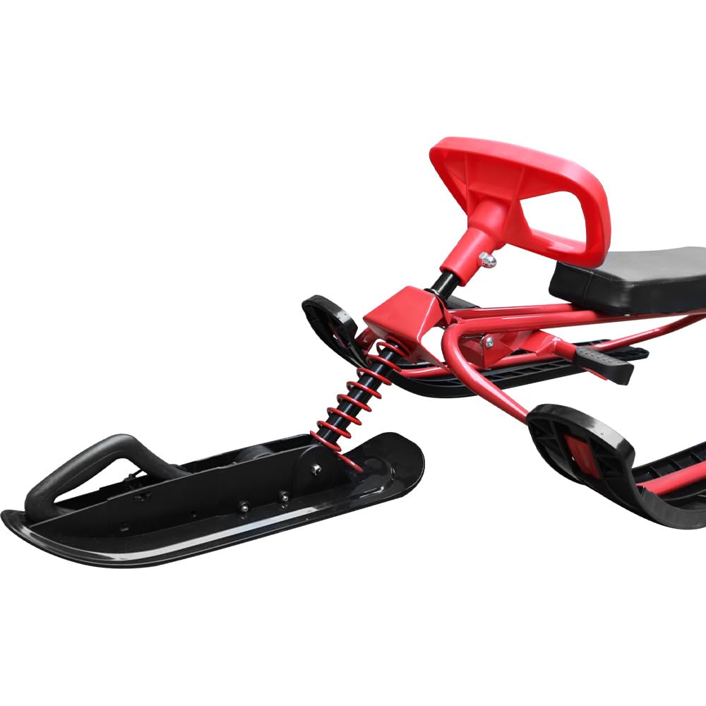 Slitta da Sci Snow Racer Sled con Volante e Doppi Freni per Bambini, Adolescenti e Adulti, Esperienza, Ottimale e Unica, grande. Dotato di una Ruota e Snow Racer SledWinter
