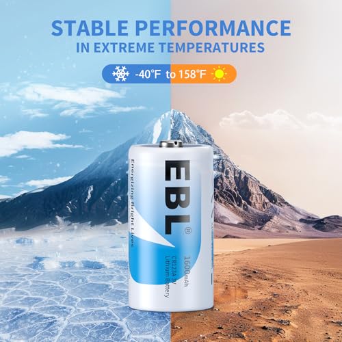 image for EBL CR123A Battery 6 Count, 123A 123 3V Lithium Batteries 1600mAh High