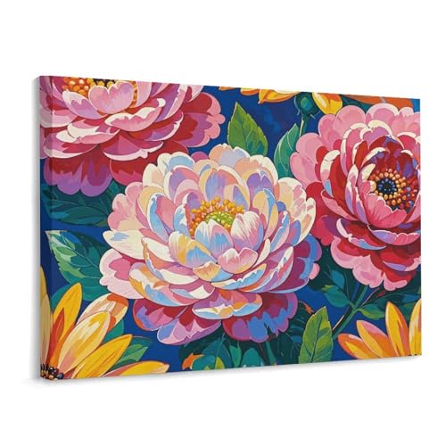 Fleurs et diamants de 40 x 30 cm toile murale de Noël pour salon