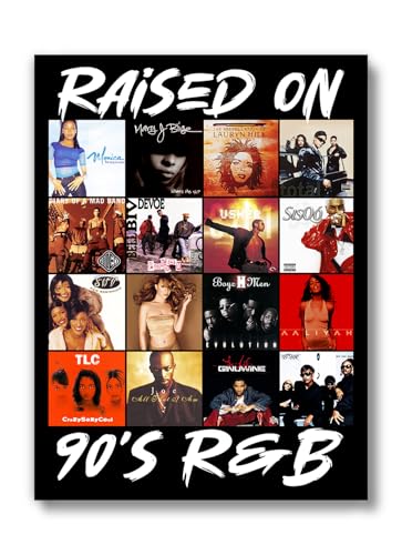 Brooke & Vine 90s R&B Music Poster (UNFRAMED 12 x 16) Album Covers Hip Hop Artists Wall Art Teen Boy...