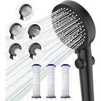 ERINGOGO Duschkopf Filter 6 Stück - PP Baumwoll Filter Gegen Chlor & Verunreinigungen | 7,5x1,8cm