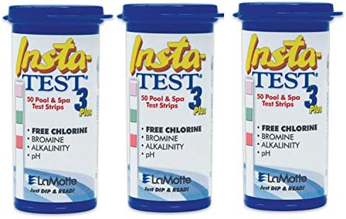 LaMotte 3X Insta-Test 3-Way Swimming Pool and Spa Test Strip (Tests for Chlorine, Bromine, pH and Alkalinity)