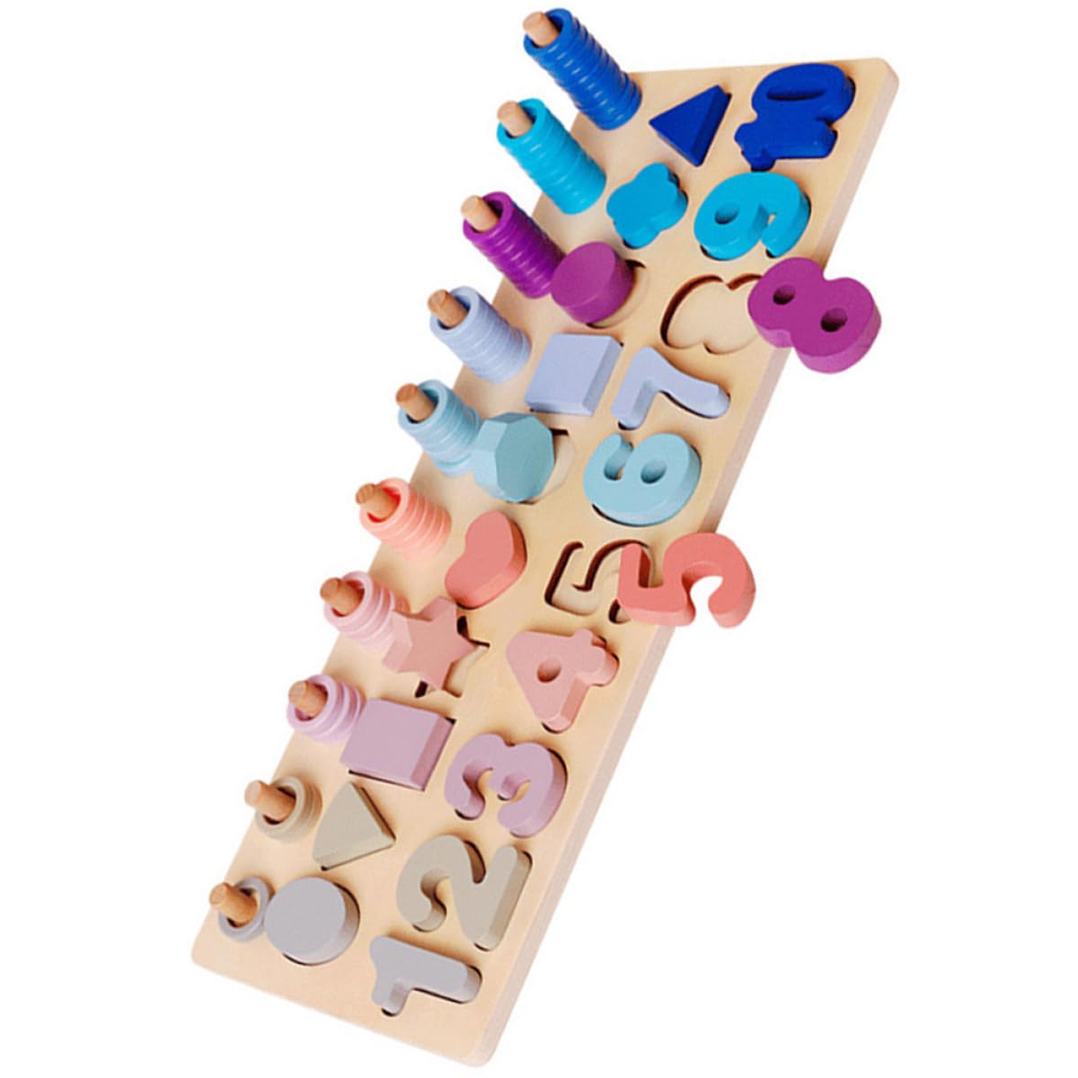 Tri de formes et nombres en bois puzzle éducatif tout-petits 2 ans - 8