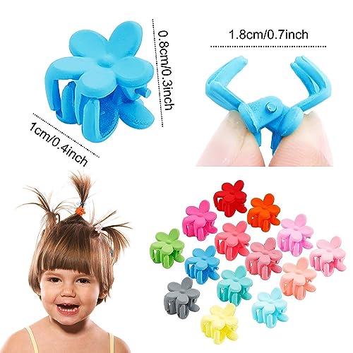 Image of NEOBABY Mini Colorful Flower Design Tiny Hair Clip for Multiple Hair Styling | Hair Claws Accessories for Kids Baby Girls and Women's Multicolor (Pack of 36)