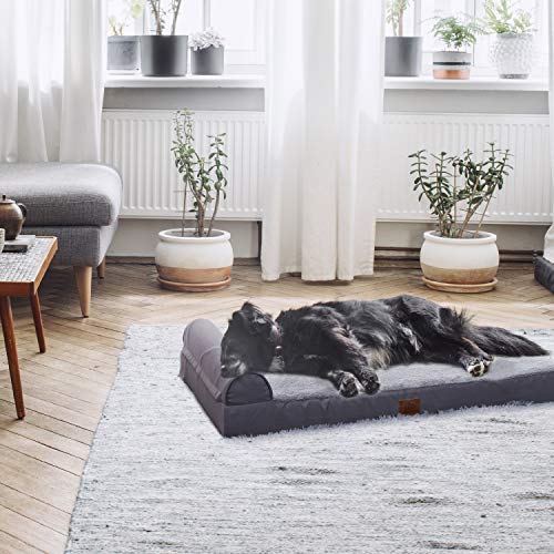 Eterish Extra Large Orthopedic Dog Bed for Medium, Large, Extra Large Dogs up to 100 lbs, 4 inches Thick Egg-Crate Foam… - Image 7