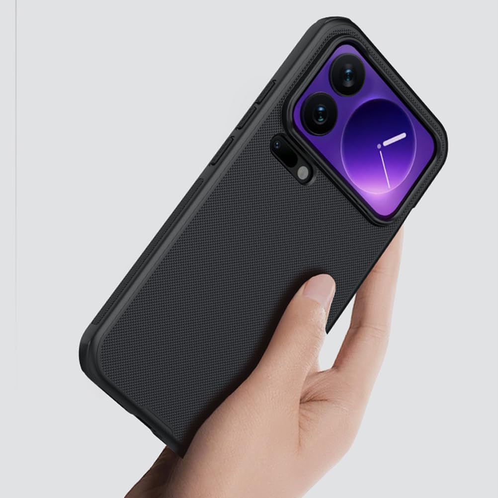 Stoßfest Hülle für Xiaomi 17 Pro Max/17 Pro/17, Dünne Leichte Gefrostet rutschfest Schutzhülle Unterstützt Drahtlose Aufladung Handyhülle,Schwarz,17 Pro