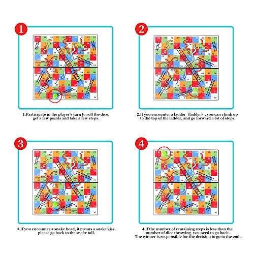 Kidami Magnetic Snakes And Ladders Game Set With Storage Box, Folding Design And Light-Weight, Gift For Kids And Adults. #TOP4