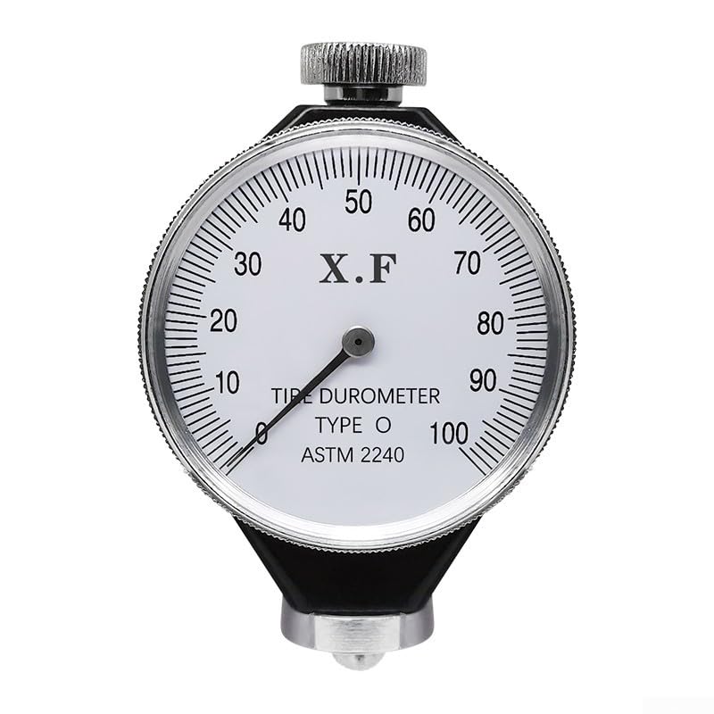 Durómetro tipo O Dial Shore - Probador de dureza de neumáticos de goma con escala de esfera, material de aleación para productos de goma y plástico que contienen azufre (O)