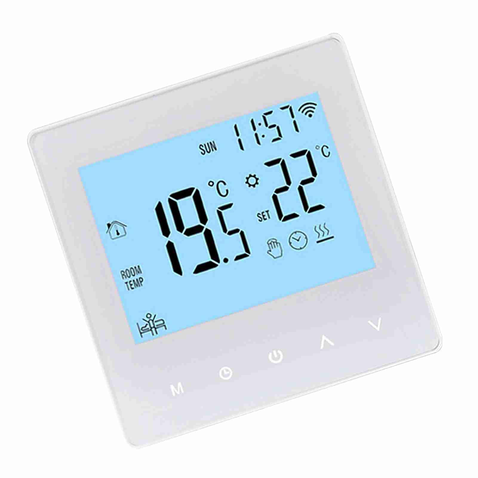 Smart Thermostat, Smart Tuya WiFi Thermostat LCD Display Fußbodenheizung Temperaturregler Wandthermostat für die Warmwasserbereitung (W-2)