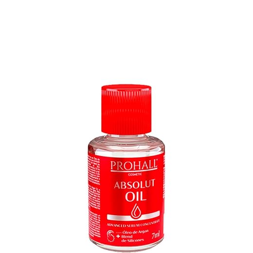 Hair Oil Prohall Absolut Oil - Sérum Reparador de Pontas Concentrado, Brilho Intenso e Maciez, 7ml