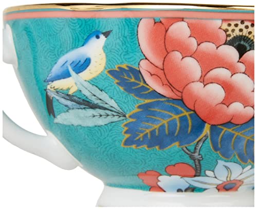 Wedgwood Paeonia Blush Teacup & Saucer Set Green #TOP3