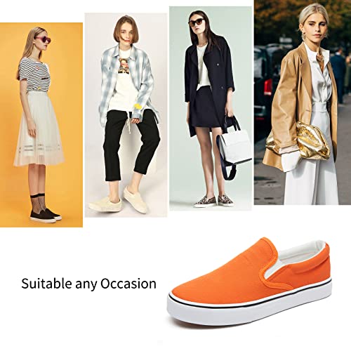 Image of Women's Canvas Slip On Sneakers Non Slip Loafers | low top non slip on walking breathable casual comfortable fashion tennis