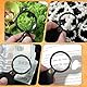 AOZUO 2 Stück Mini Lupe, 10 fache Lupen Magnifying Glass Taschenlupe Klein tragbare Faltbare Lupe Leselupe Vergrößerungsglas für Lesen Bücher Zeitungen Landkarten Schmuck Reparieren Basteln Anwenden