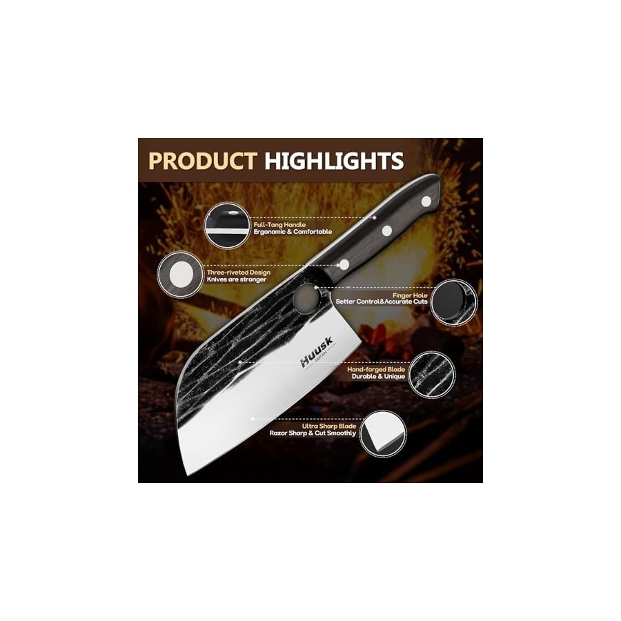 Huusk-Serbian-Chef-Knife-Hand-Forged-Meat-Cleaver-with-Sheath-High-Carbon-Steel-Full-Tang-Knife-Heavy-Duty-Butcher-Knife-for-Kitchen-or-Camping-Outdoor-Christmas-Gifts-Gifts-for-Dad Huusk Serbian Chef Knife Hand Forged Meat Cleaver with Sheath High Carbon Steel Full Tang Knife Heavy Duty Butcher Knife for Kitchen or Camping Outdoor Christmas Gifts Gifts for Dad