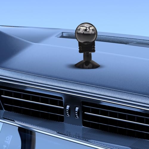 Brújula portátil rotativa para auto con base de succión miniatura 7