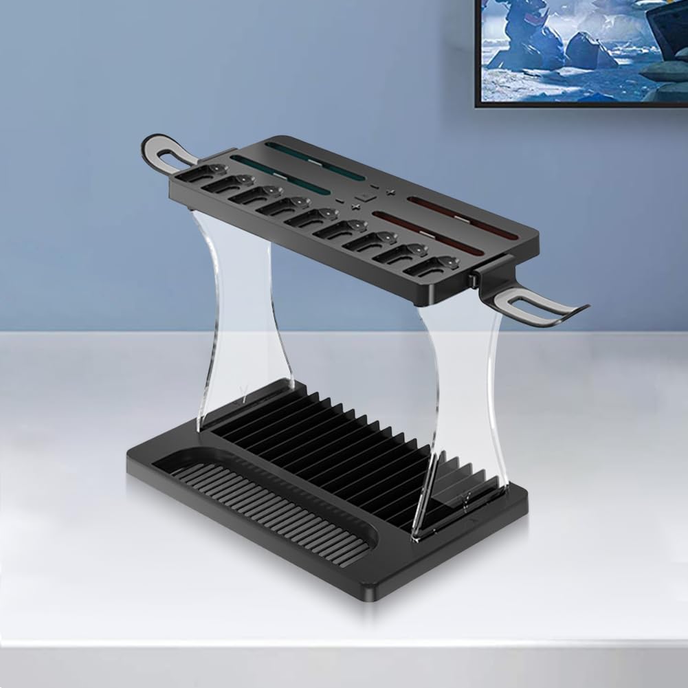 Switch2 - Supporto portaoggetti con stazione di ricarica RGB per dischi e controller