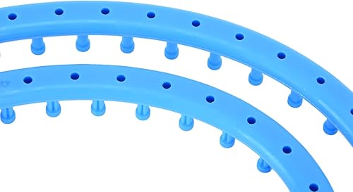 Miniatura 2 de 01 02 015 Kit de telar, juego de telar de punto, 8 formas de plástico azul, herramientas completas ampliamente utilizadas, duraderas, resistentes