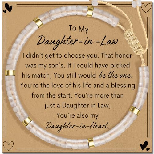 Image of AGOT Daughter in Law Bracelets Gifts: Dear Daughter in Law Birthday Gifts from Mother in Law