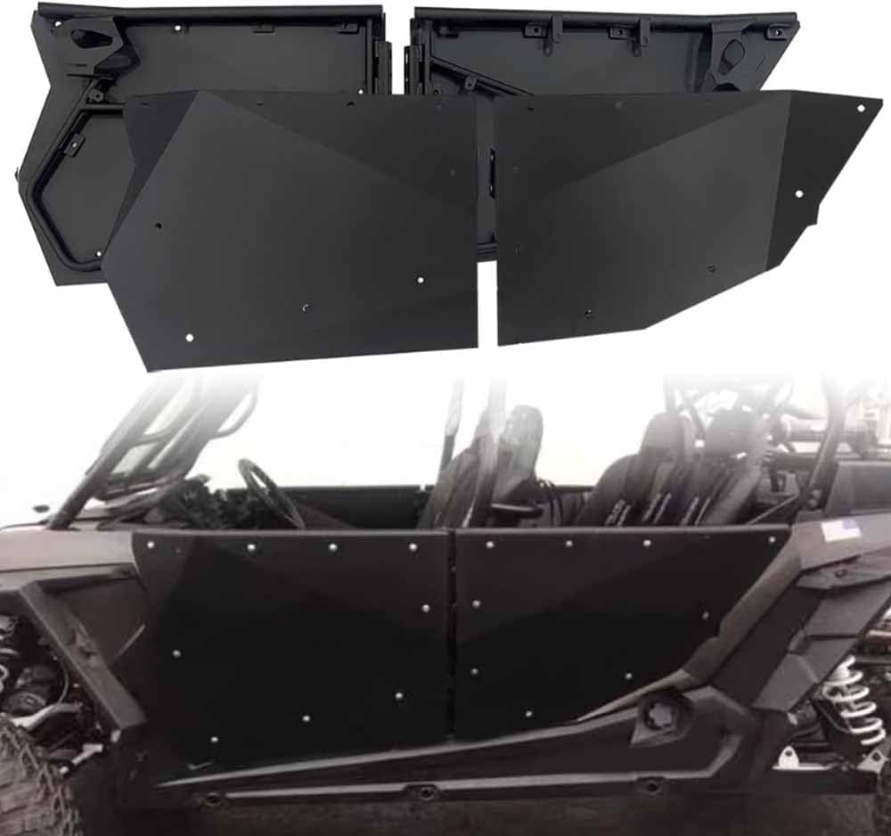Black Doors Compatible With 2014-2023 Polaris RZR XP 4 1000 Doors Pair of Aluminum Iron Full Size Side UTV Turbo Accessories 4 Seats Model
