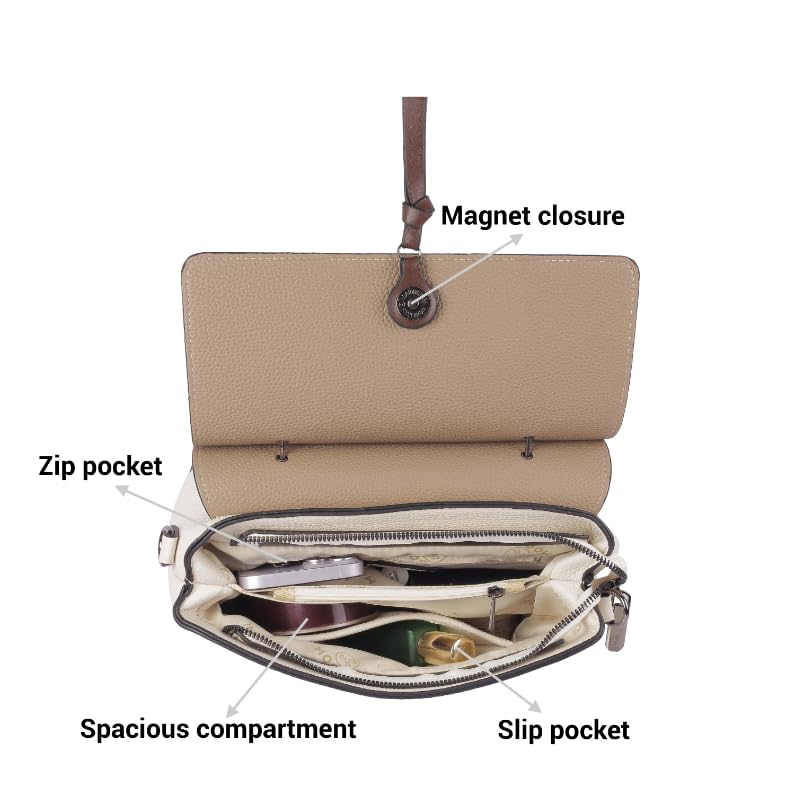 Image of Mochi Women Stylish Two-Tone Casual Sling Bag