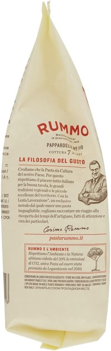 Italian Gourmet Pappardelle n.119 pasta di semola, Bandnudeln 20 x 500g | Lenta lavorazione e trafilatura ruvida, Hartweizengrieß, ideale con ragù e, Gesamtnettogewicht 10 kg + Kostenlos Polpa 400g