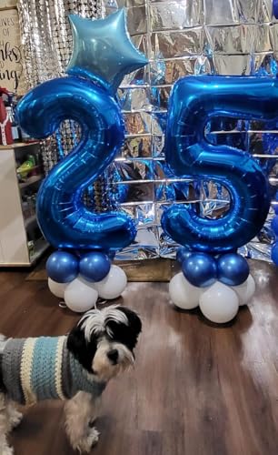 Image of 2 Balloon Numbers Birthday Decorations, 40In Navy Blue Balloons for Party | Eye-catching Appearance, Perfect Decorative Centerpieces, Convenient Self-sealing Structure, Widely for Various Occasions