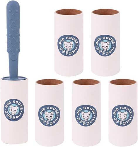 NIOIPXA Rodillo de pelusa de 180 hojas con tapa, removedor de pelo adhesivo para piel, pelusa en la ropa, muebles (azul)