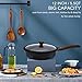 Vinchef Nonstick Deep Frying Pan Saute Pan with Lid, 12in/5.5Qt Fry Pan, German 3C+ Ceramic Coating Technology, Heat Indicator, Induction Compatible
