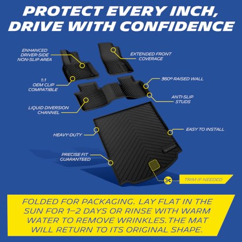 Image of Michelin Vehicle Mats for 2026 Mazda CX-5 (4 Piece A) | All-Weather TPE Custom Fit Liner, Premier