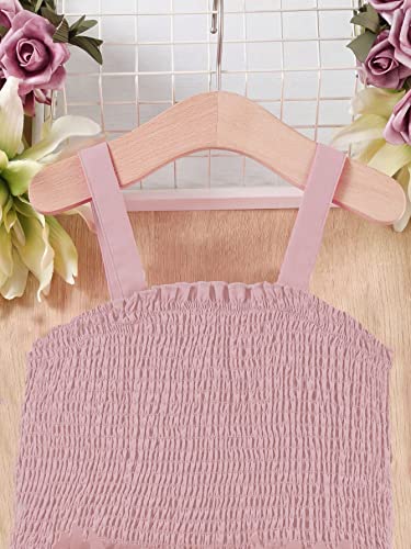 WDIRARA Girl's Butterfly Appliques Sleeveless Shirred Mesh Flared A Line Cami Dress3