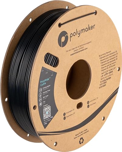 Image of Polymaker Nylon Filament 1.75mm 0.75kg Black CoPA, PolyMide CoPA Warp Free Nylon 3D Printer Filament, Strong & Tough & Heat Resistant