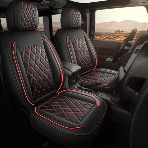 MIROZO Truck Seat Covers Full Set for 2005-2015 Toyota Tacoma Crew Cab…