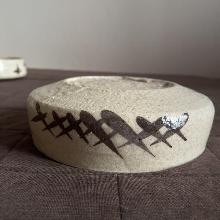 Amazon.co.jp: 柳絵 志野銅羅鉢 5客 江戸末期 : おもちゃ 