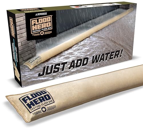 Flood Hero 10 ft Water Activated Sandbag - Flood Bag Barrier for Home