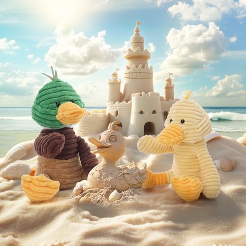 Apricot Lamb Cord Stockente Ente Plüschtiere für Kinder, weiche niedliche Kuscheltier für Baby Mädchen und Jungen, Flauschige Cord Mallard Grün 25 cm