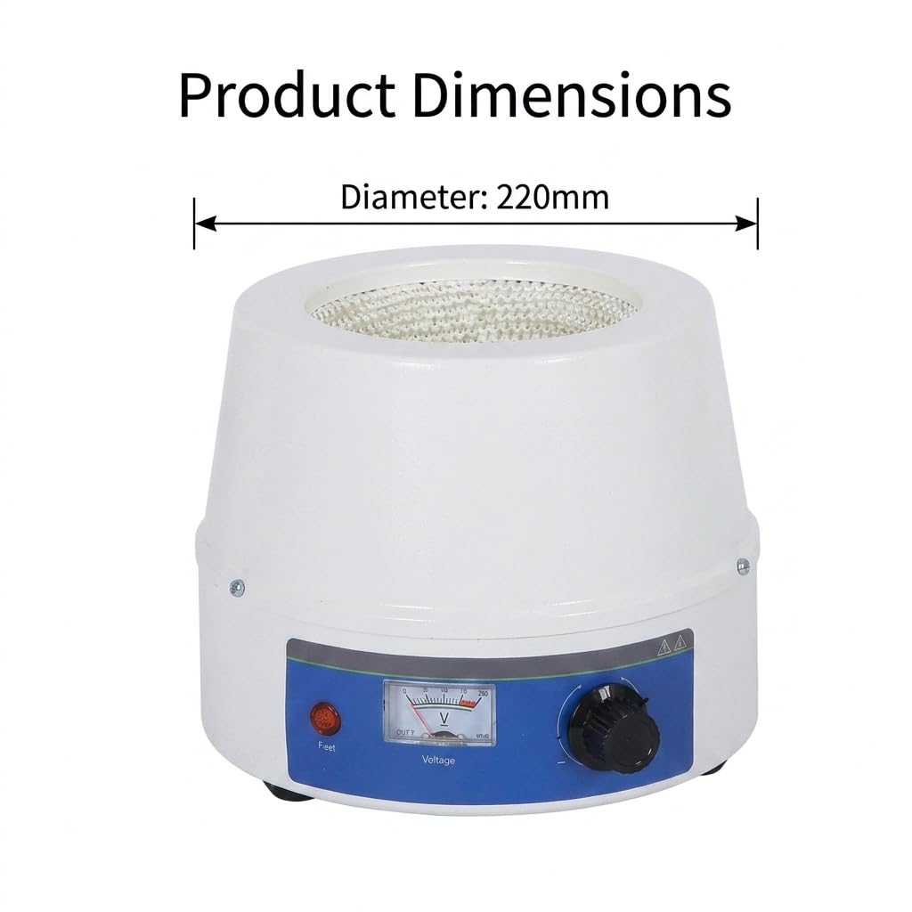 Lab Heating Mantle 2000ml, Electric Heating Mantle with Temperature Control, 110V/220V Flask Heater for Chemistry Distillation
