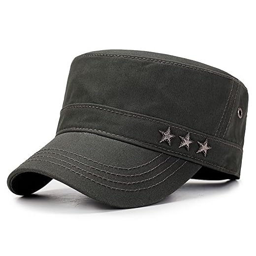 Yooeen Unisexo Gorra de caza Ajustable plana azotea militar cadete patrulla gorro