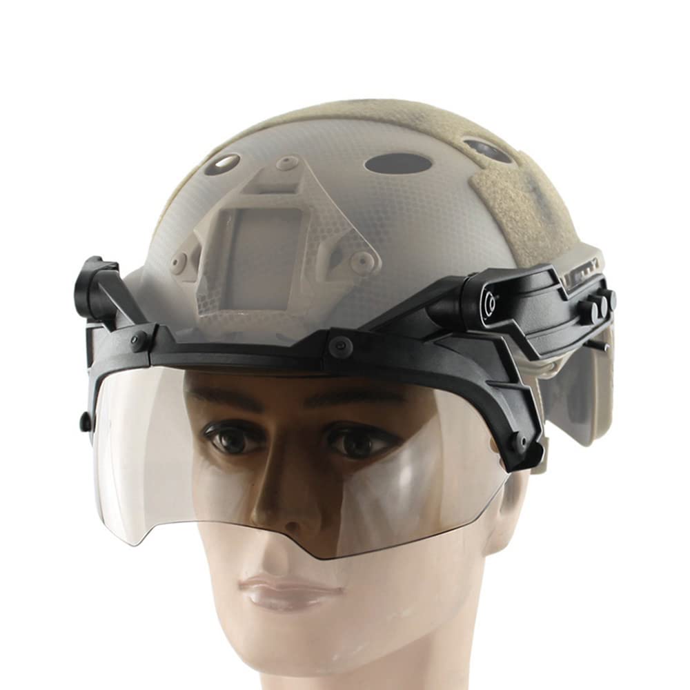 Adjustable Tactical Helmet Flip Protection Goggles Eyewear Protective with Rail Mount Adapt for Fast MICH AF Helmet