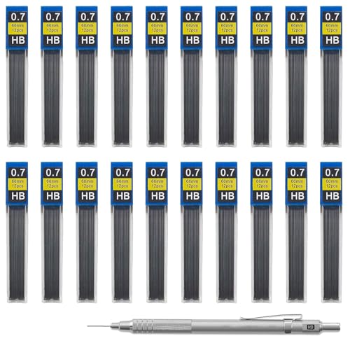 ZFRITP 240 Pièces Mines De Crayon 0,7 Mm, Remplacer Hb Mine De Crayon Pour Porte Mine 0.7, Pour Écrire Peinture, Maison École, Noir