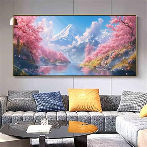 Diamond Painting Japon Paysage 5D Broderie Diamant Grand Format 70x140cm