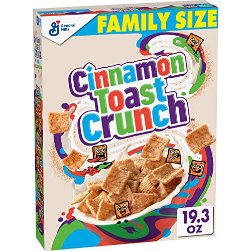 Image of Cinnamon Toast Crunch, Breakfast Cereal, Cinnamon Sugar Squares, 19.3 oz (Pack of 8)