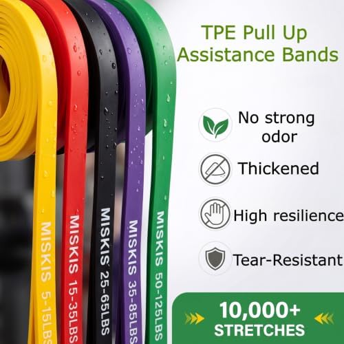 Resistance Bands for Working Out, 5-Level Pull Up Assistance Bands Set - 2