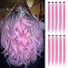 RINBOOOL Colored Hair Extensions Synthetic, Clip in (22', 10PCS-Light pink)