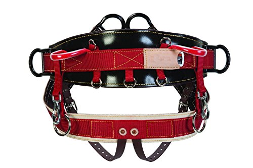 Weaver Leather Wlc 315 Saddle With 1" Heavy Duty Coated Webbing Leg Straps, Small, Brown/Red #TOP1