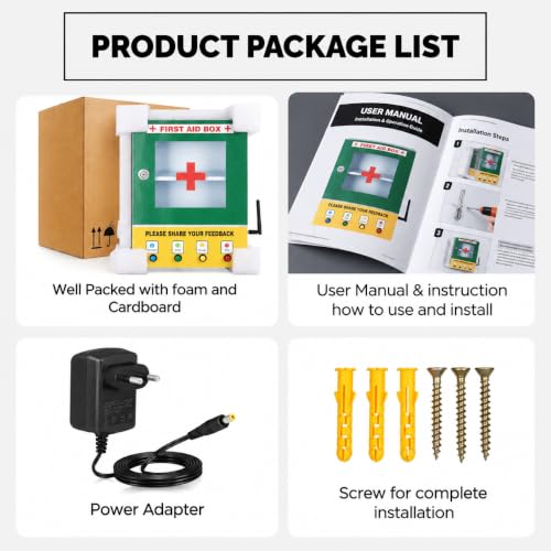 Image of By VP INDUSTRIES (Combo) First Aid Box with Smiley Feedback System
