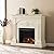 SEI Furniture Sicilian Harvest Traditional Style Electric Fireplace, 44.75" W x 14" D x 40.25" H, Ivory